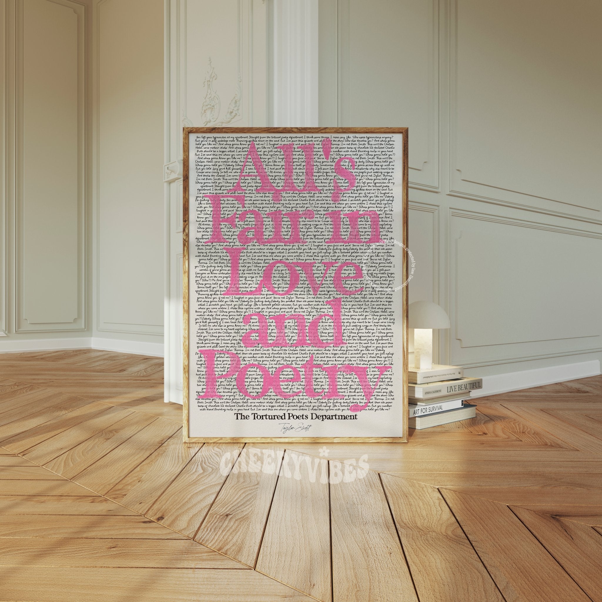 Alls Fair In Love And Poetry | Tortured Poets Department | Vintage minimalist gallery wall art | Swiftie bedroom dorm decor, TTPD - CheeryVibes